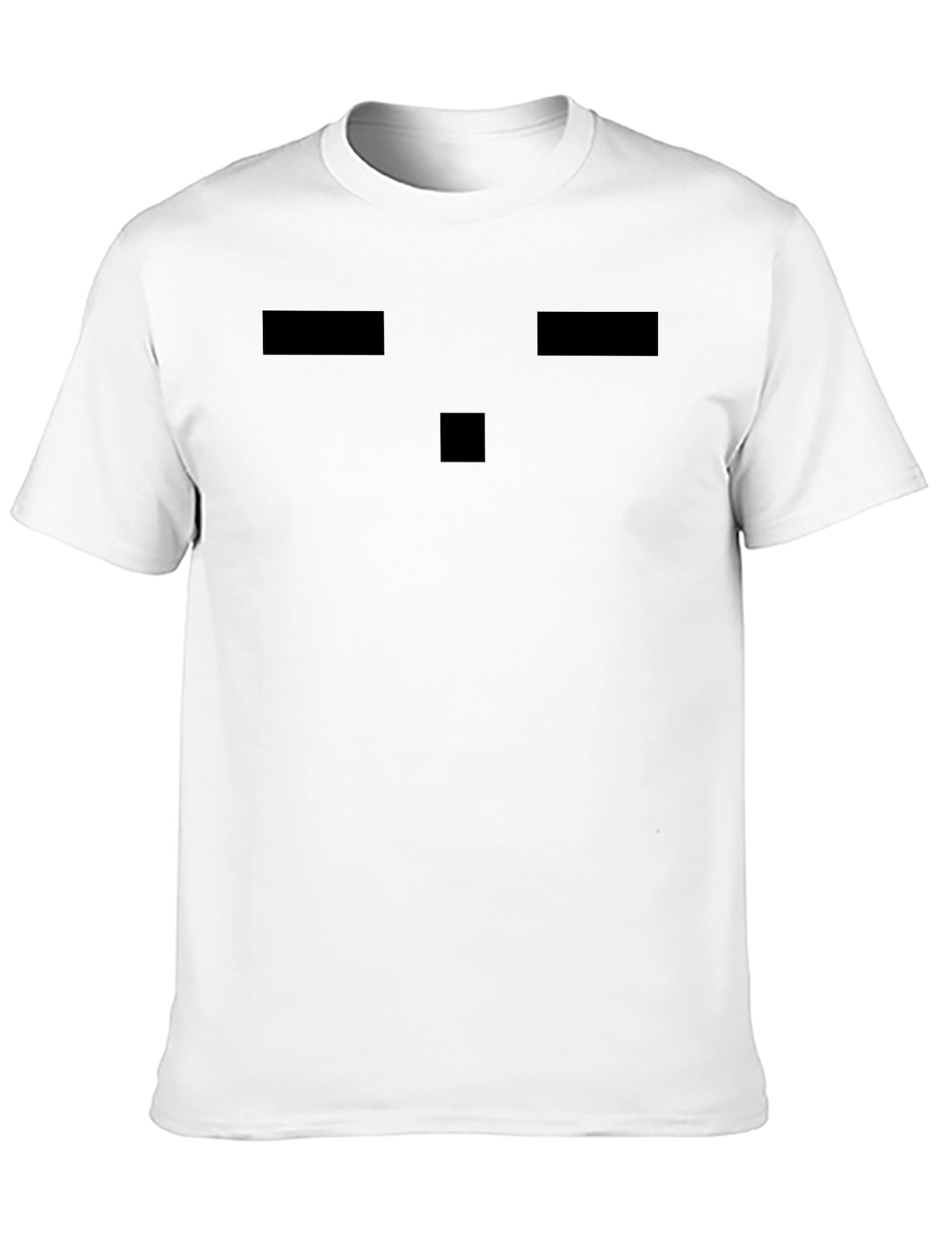 Minimalist Black T-Shirt with Pixelated Design