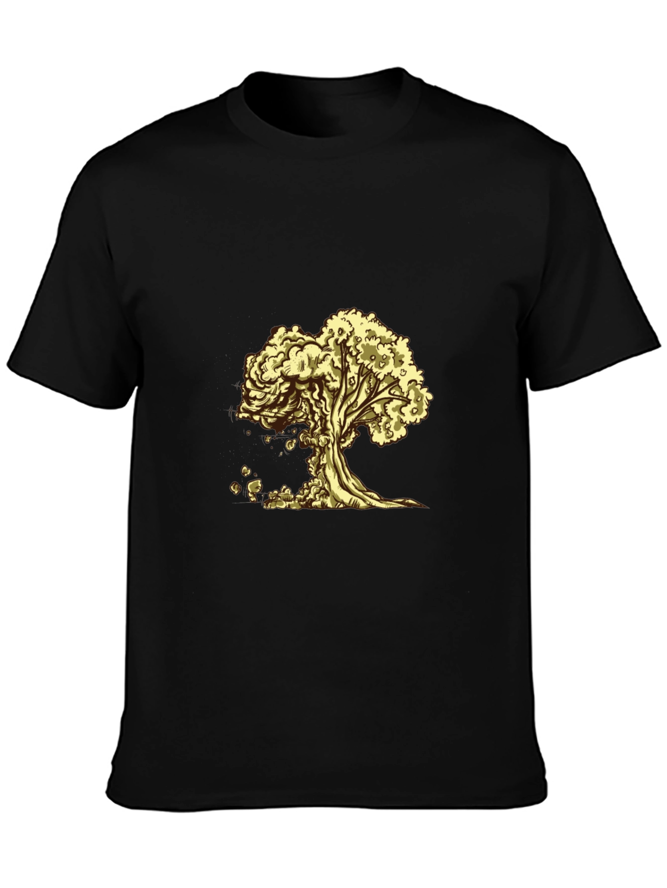 Tree of Life Graphic Tee - Black Cotton T-Shirt