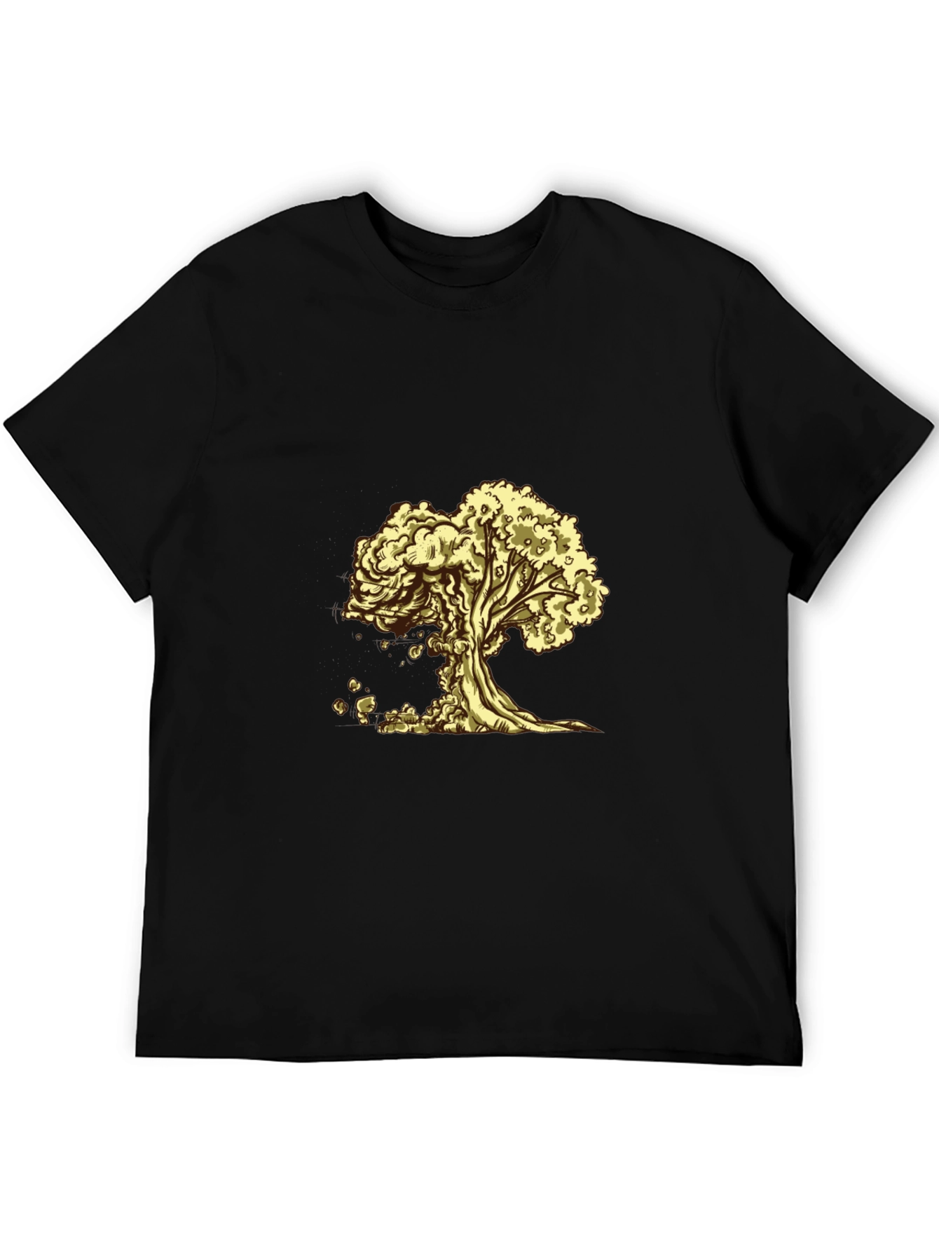 Tree of Life Graphic Tee - Black Cotton T-Shirt