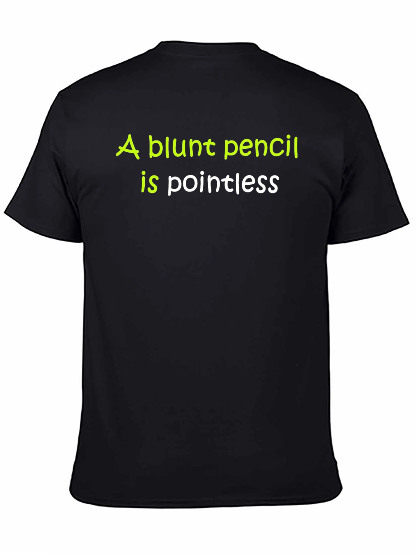 Blunt Pencil Pointless Graphic Tee - Black Cotton T-Shirt