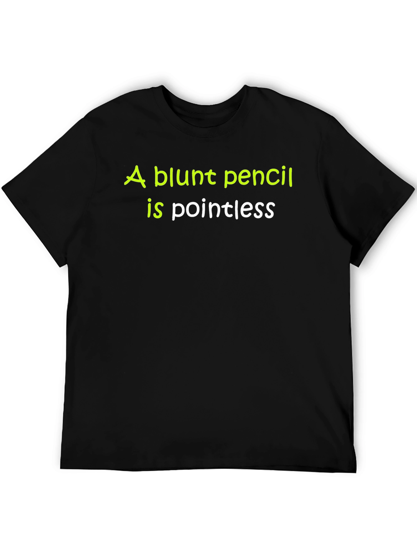 Blunt Pencil Pointless Graphic Tee - Black Cotton T-Shirt