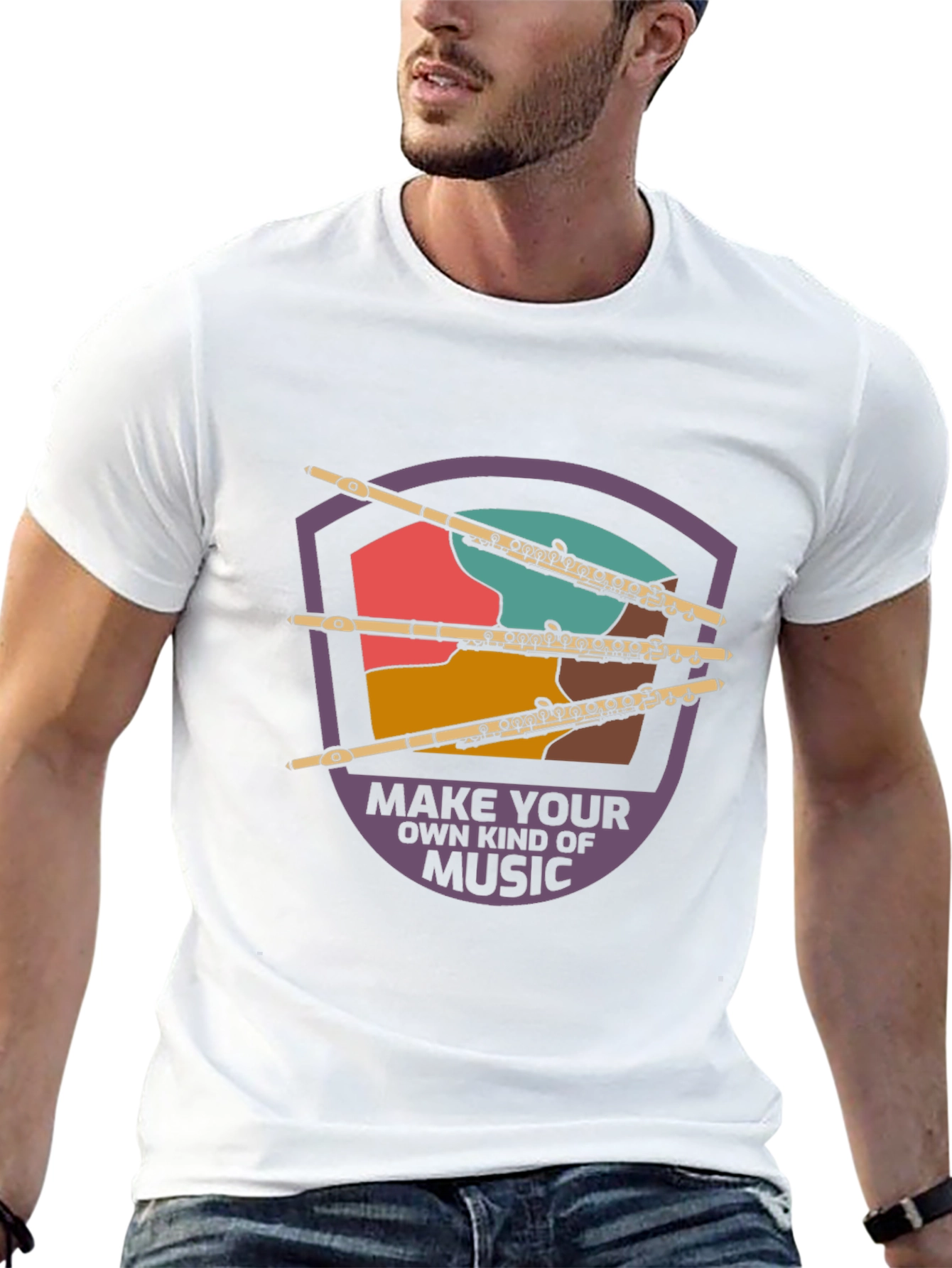 Musical Flute Graphic Tee - Make Your Own Music