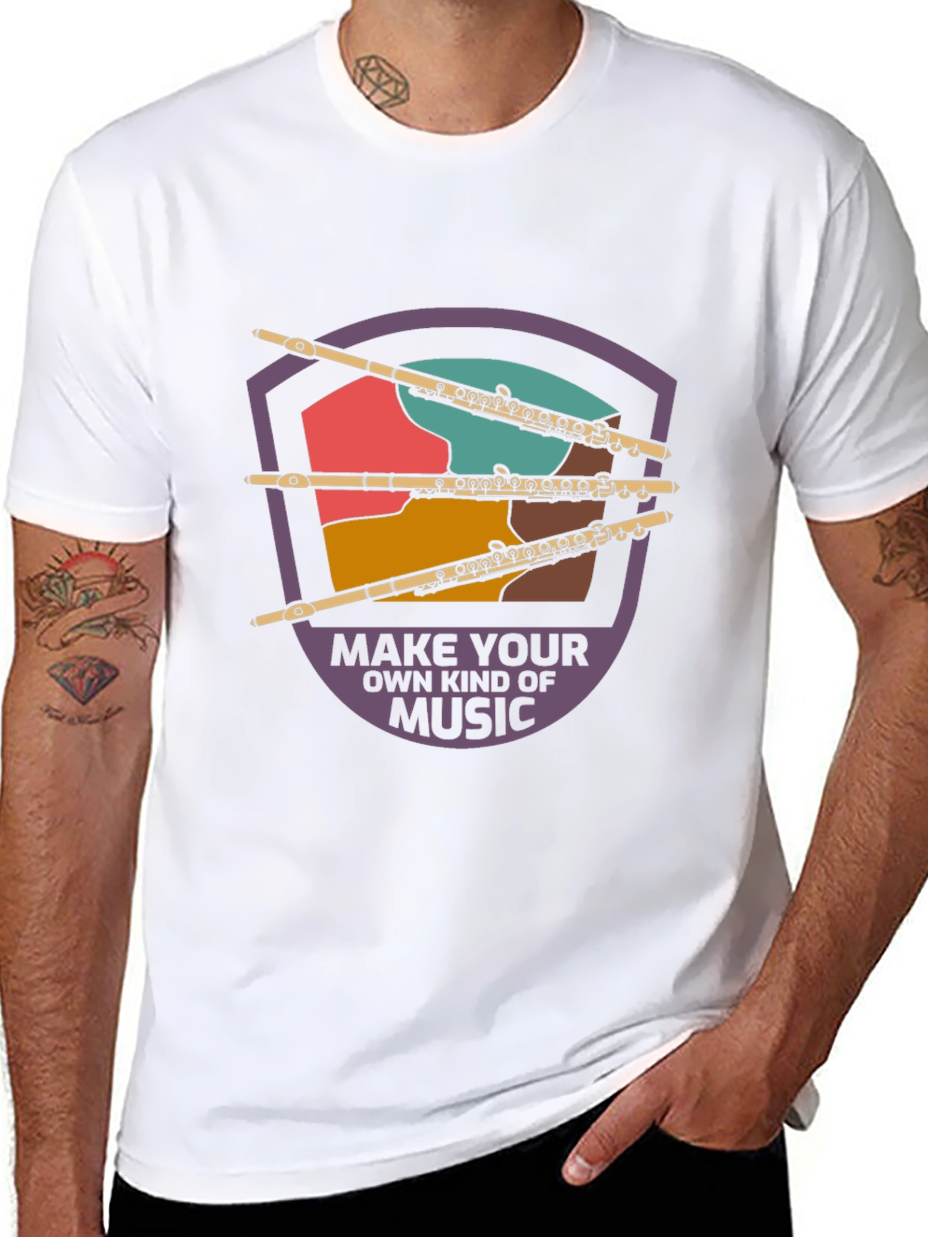 Musical Flute Graphic Tee - Make Your Own Music