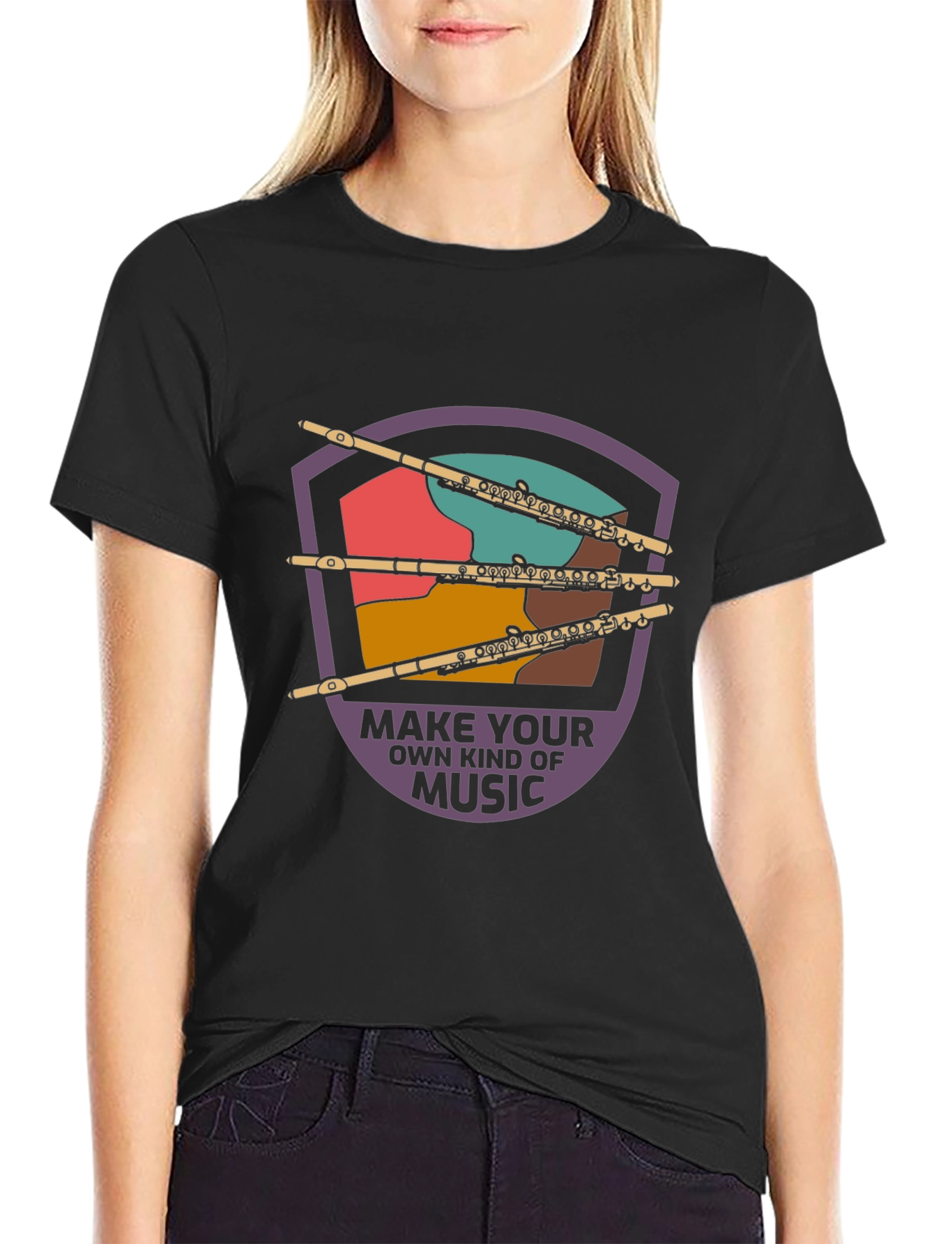 Musical Flute Graphic Tee - Make Your Own Music