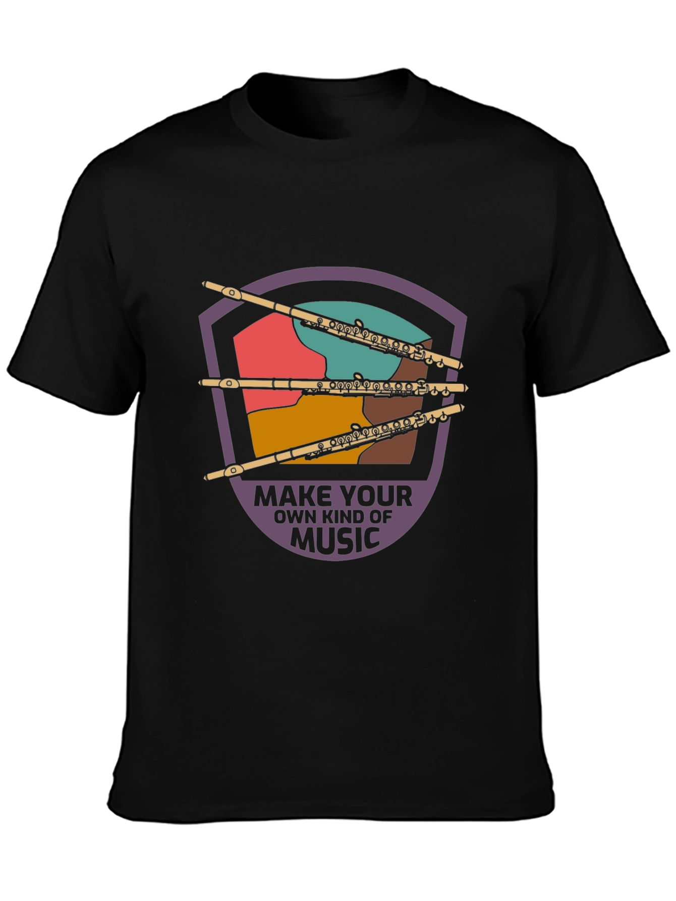 Musical Flute Graphic Tee - Make Your Own Music