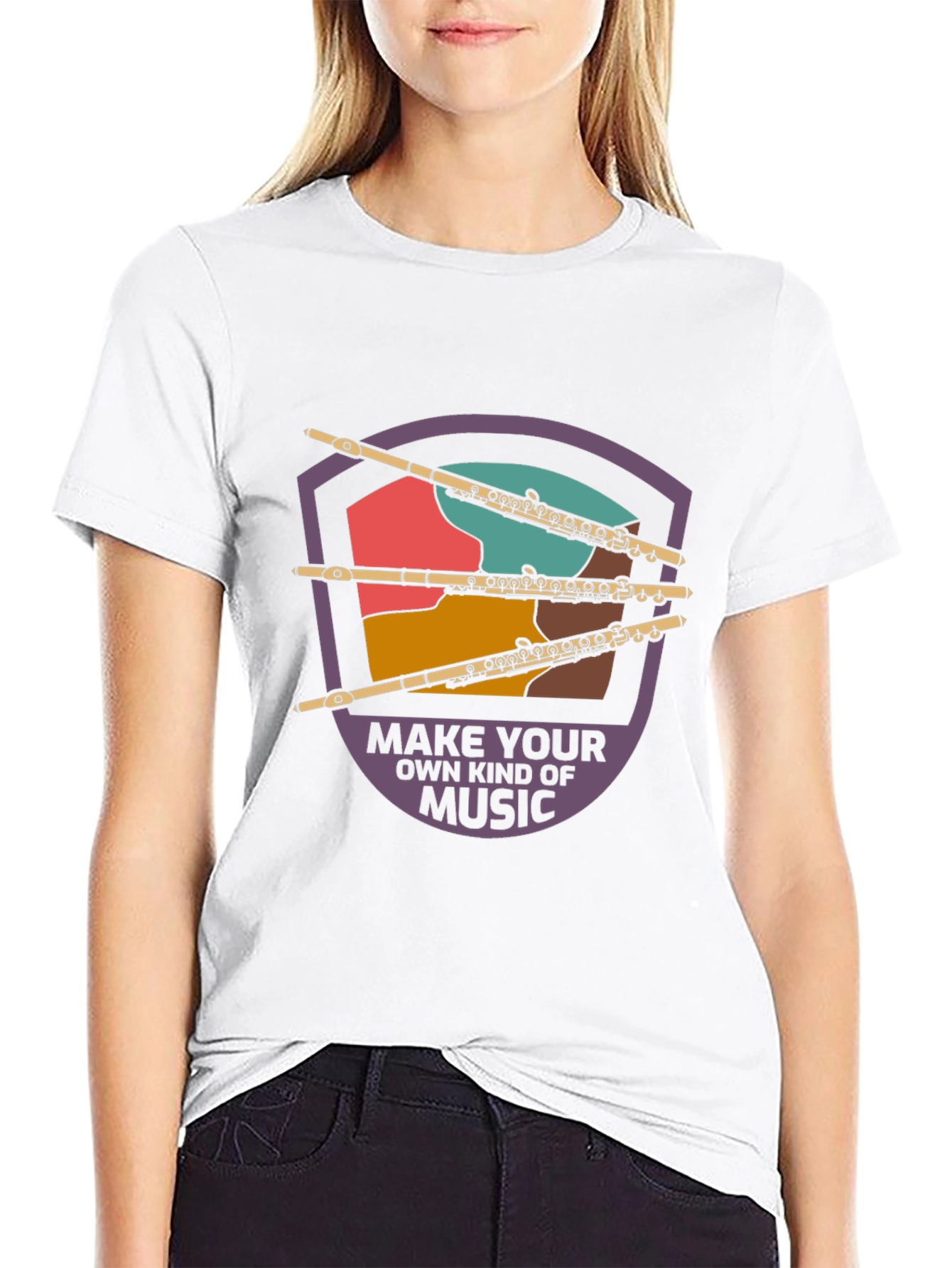 Musical Flute Graphic Tee - Make Your Own Music