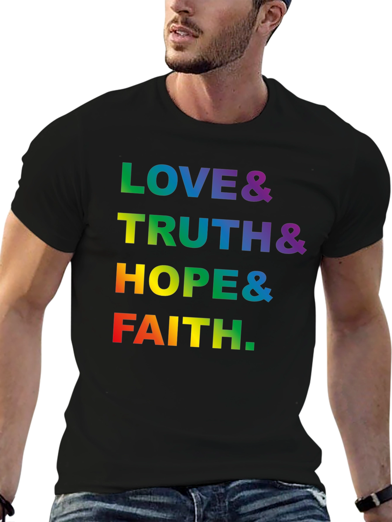 Love Truth Hope Faith LGBTQ Pride Graphic T-Shirt