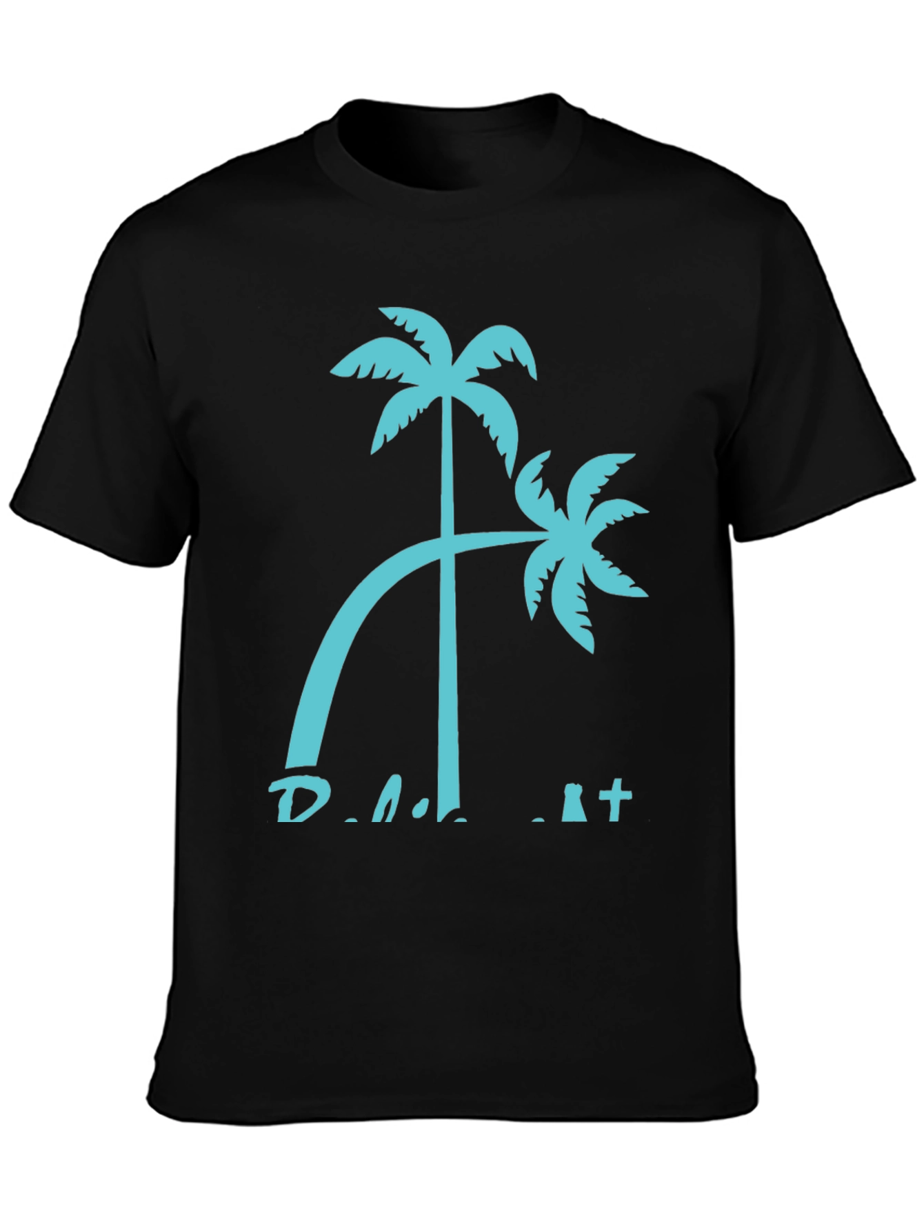 Palm Tree Graphic Black T-Shirt