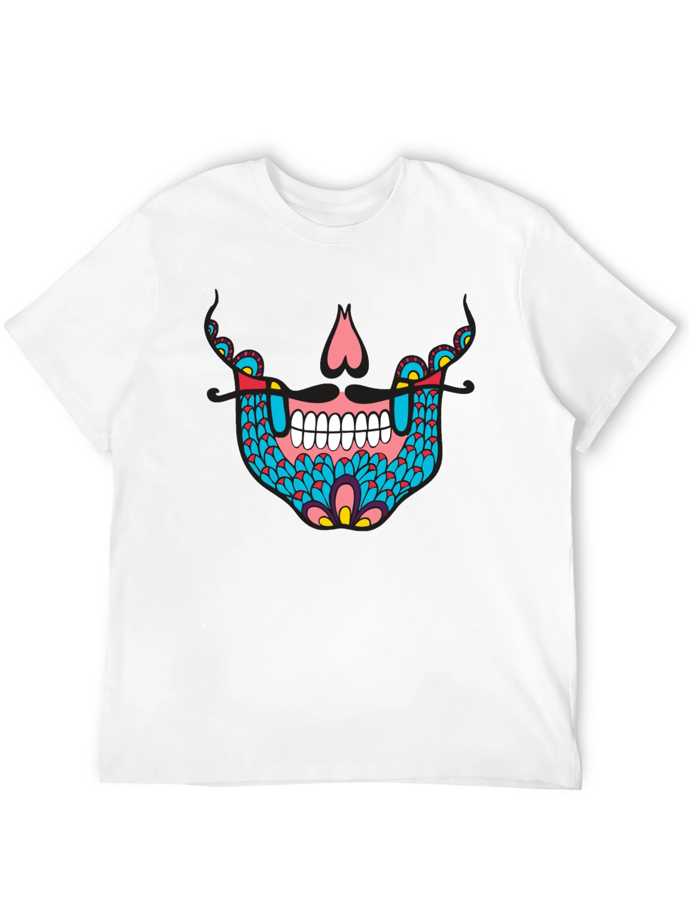 Sugar Skull Graphic Tee - Black Cotton