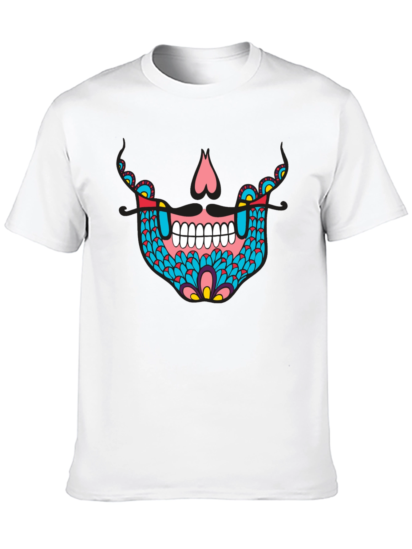 Sugar Skull Graphic Tee - Black Cotton