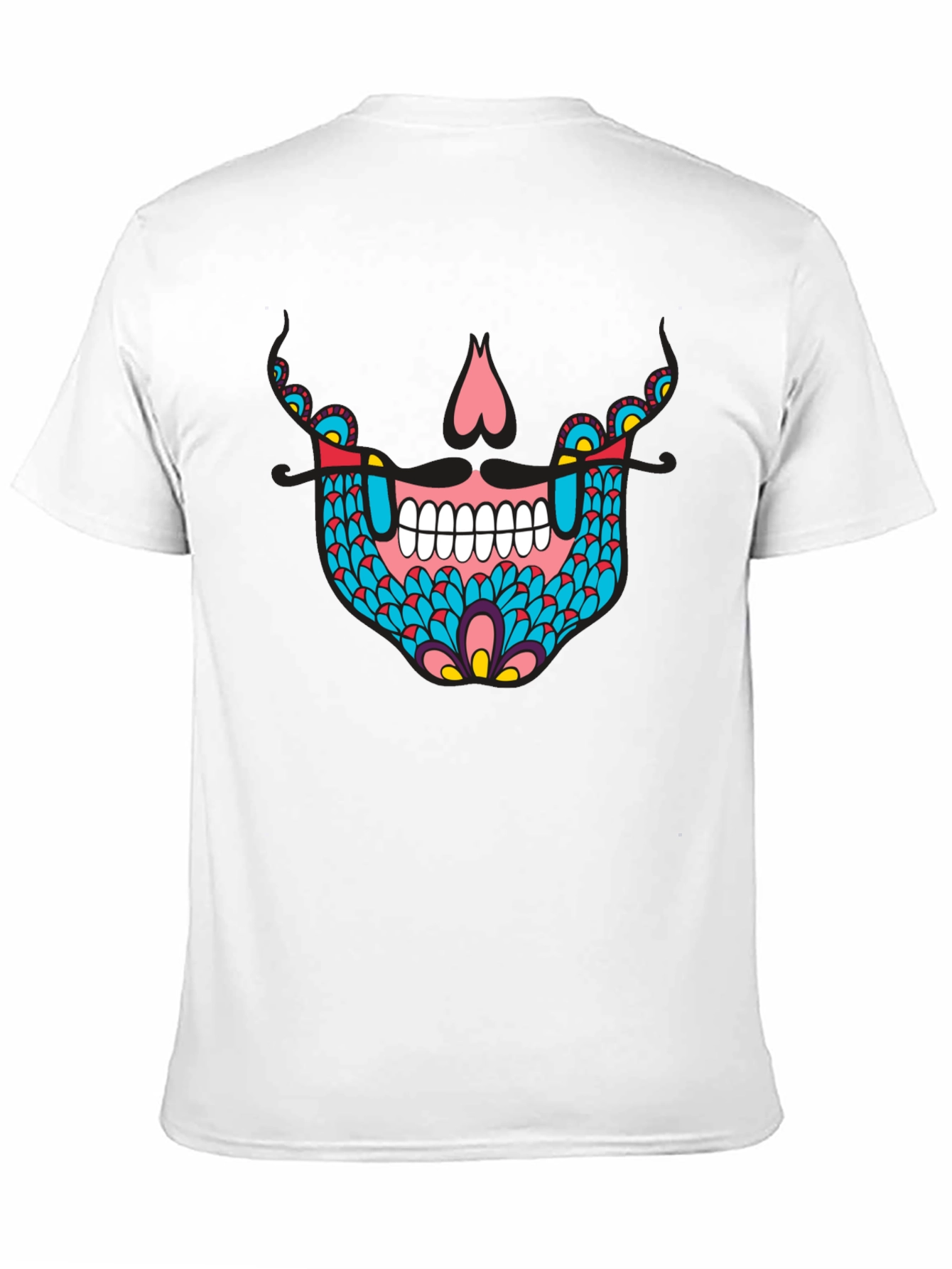Sugar Skull Graphic Tee - Black Cotton