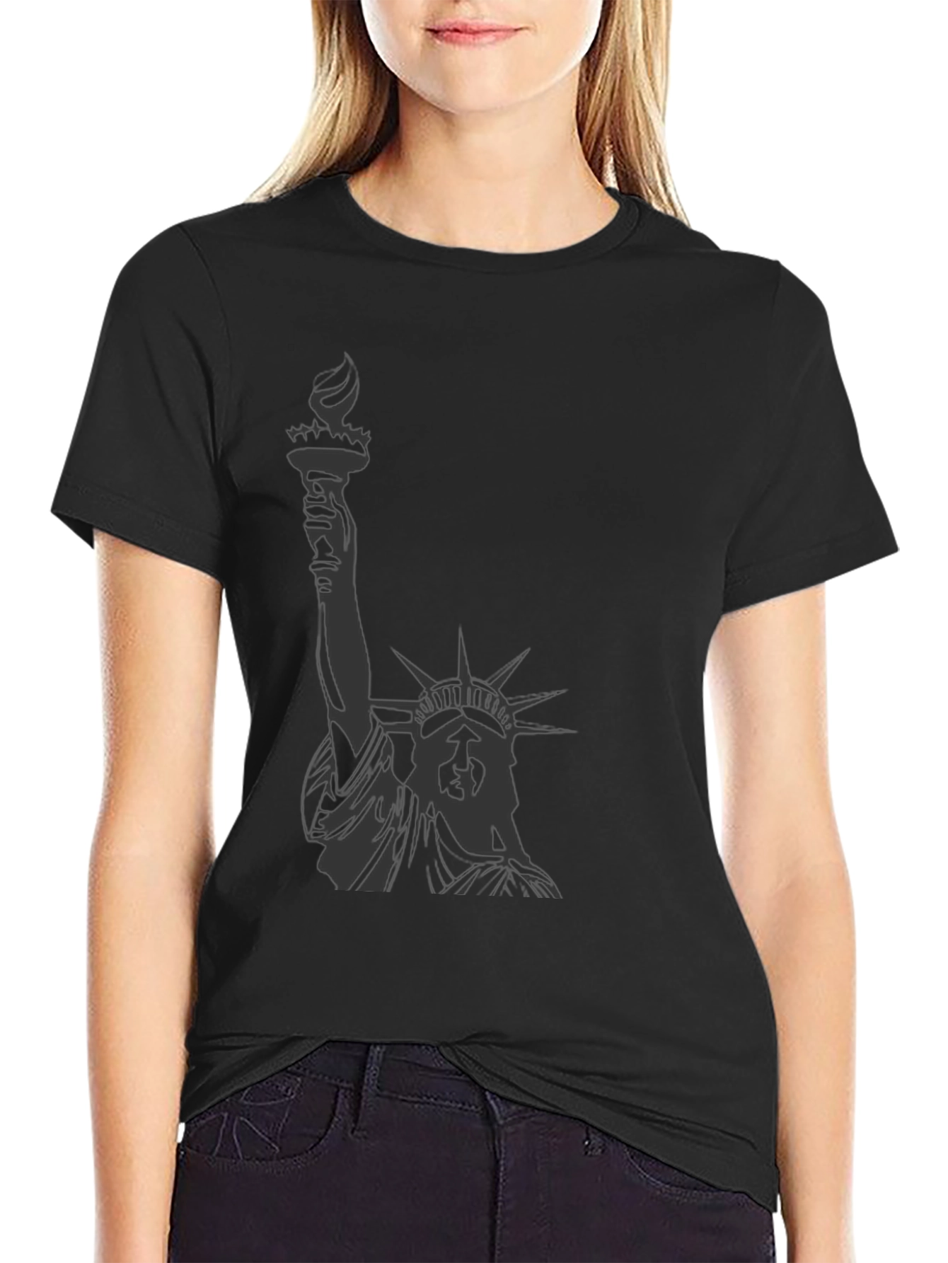 Statue of Liberty Graphic Tee - Black