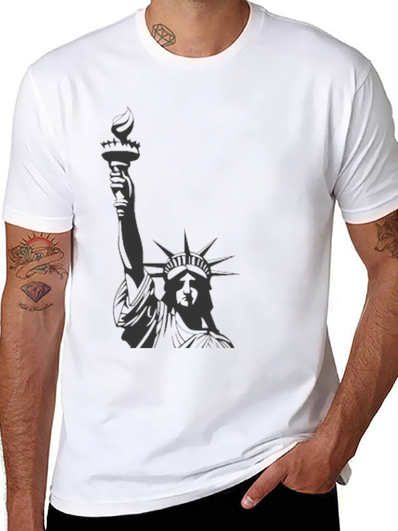 Statue of Liberty Graphic Tee - Black