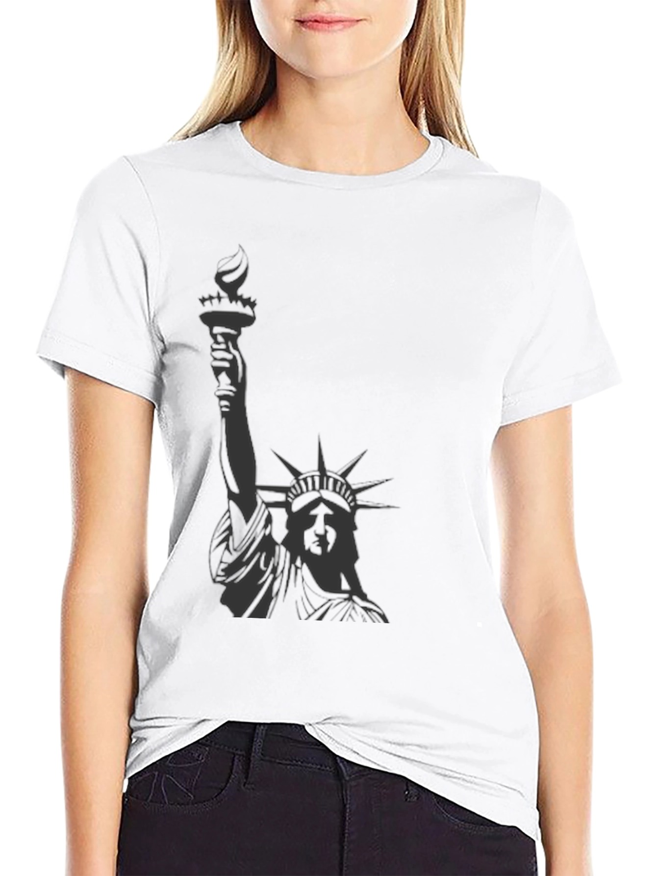 Statue of Liberty Graphic Tee - Black