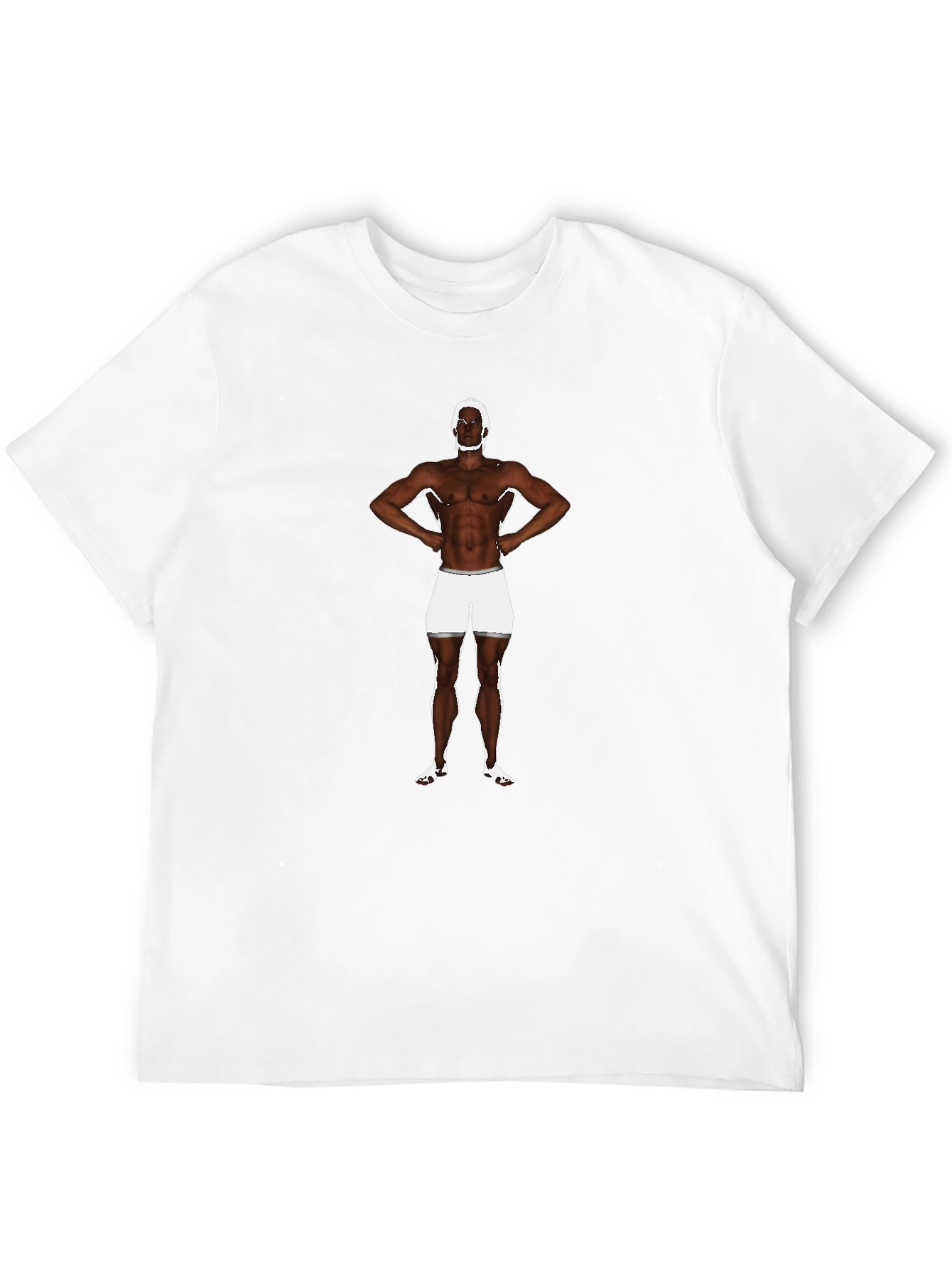 Mens Black Graphic T-Shirt with Boxer Print