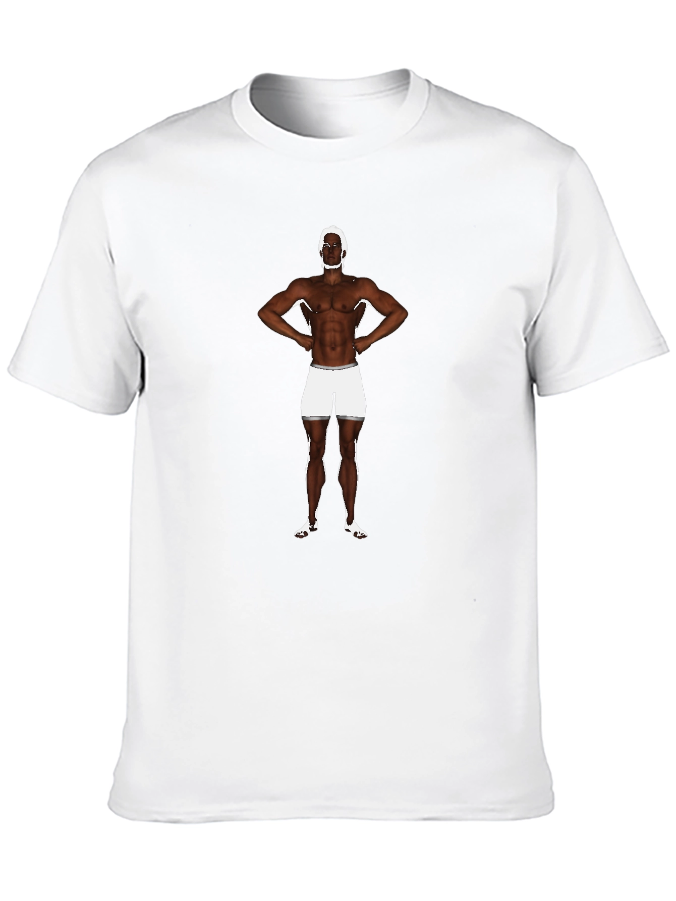 Mens Black Graphic T-Shirt with Boxer Print