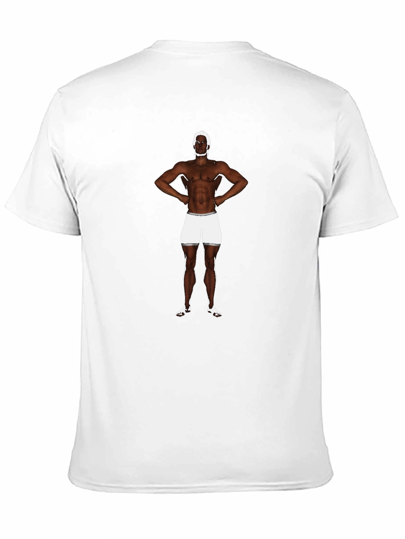 Mens Black Graphic T-Shirt with Boxer Print