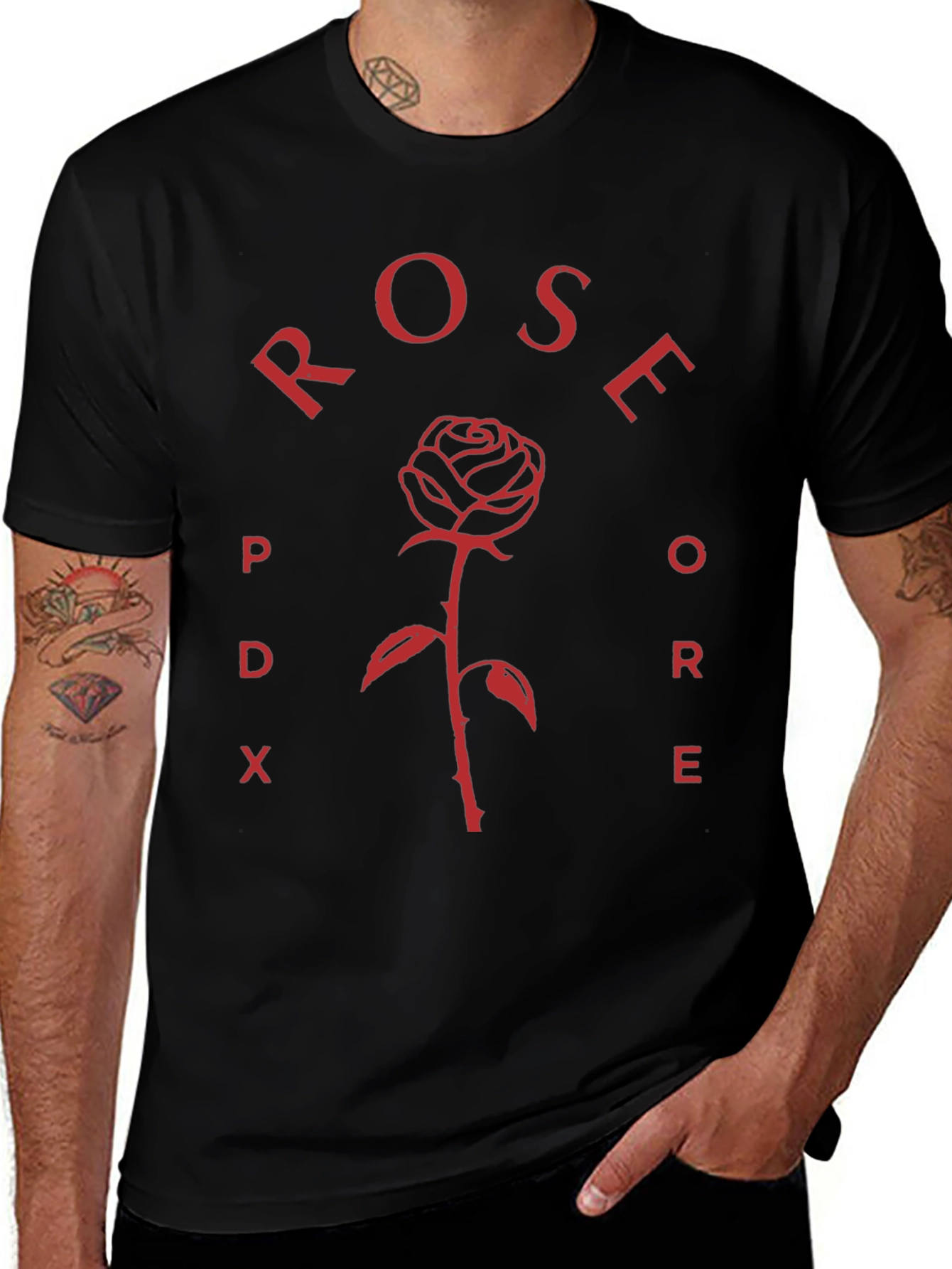 Rose PDX Black T-Shirt