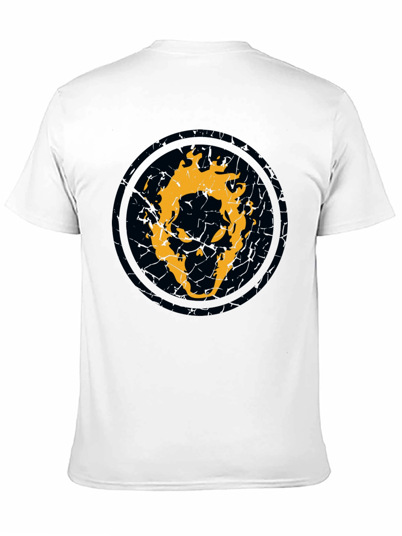 Fiery Skull Graphic Black T-Shirt