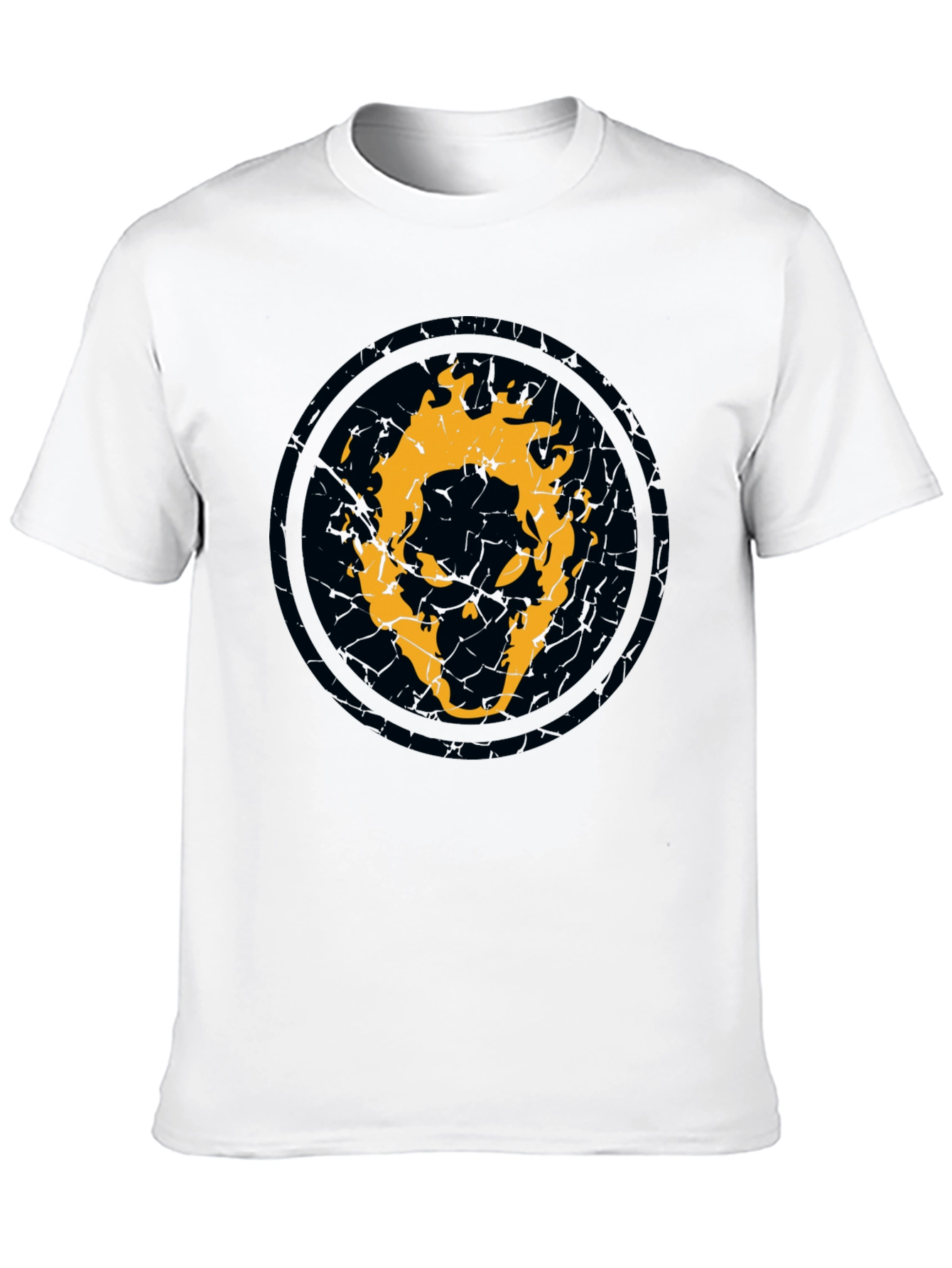 Fiery Skull Graphic Black T-Shirt