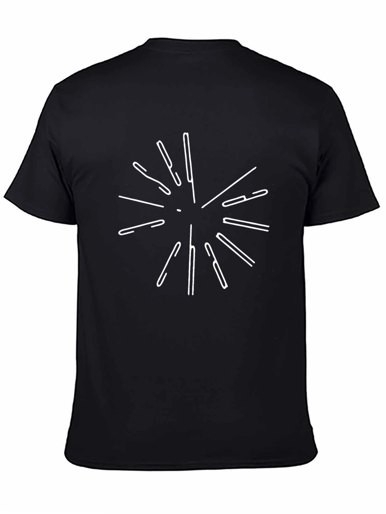 Abstract Burst Graphic Black Tee