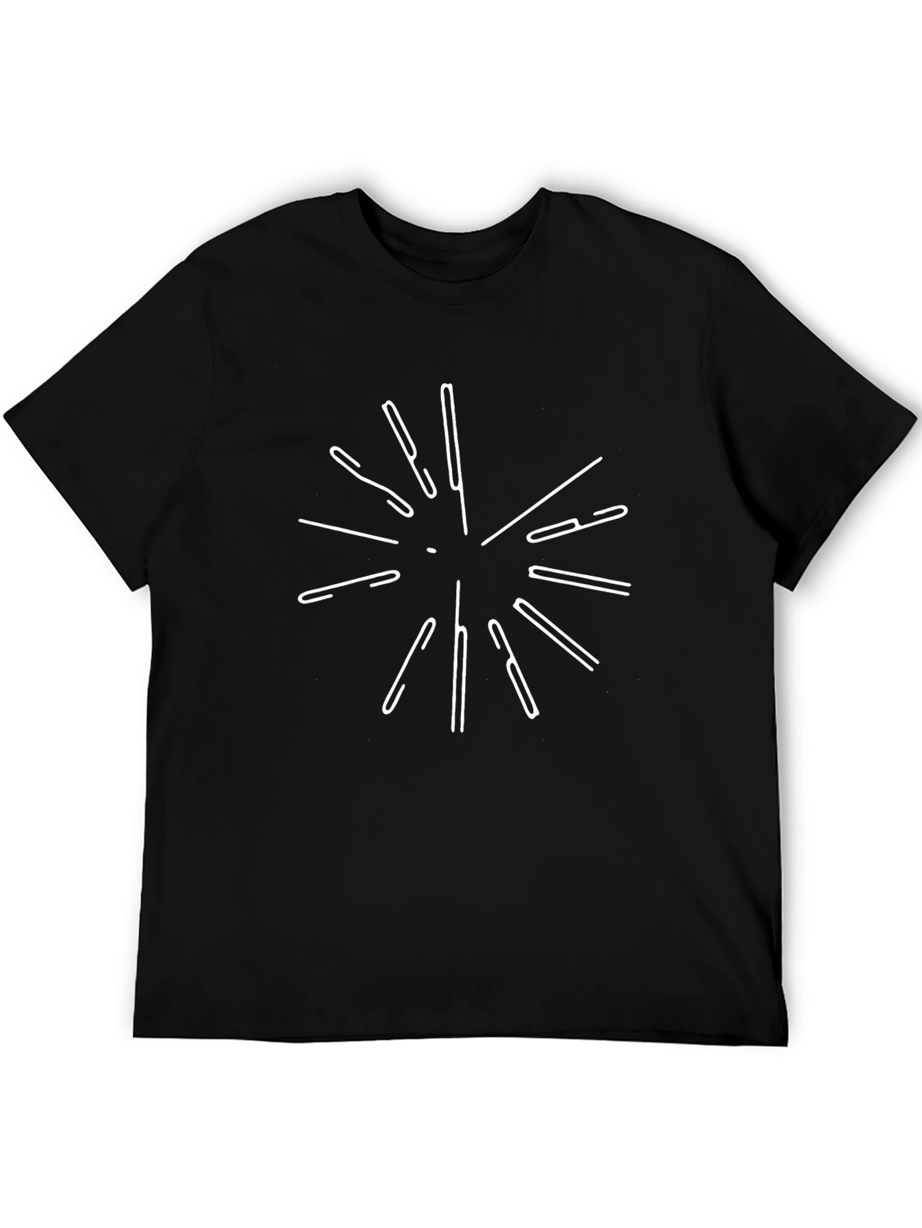 Abstract Burst Graphic Black Tee