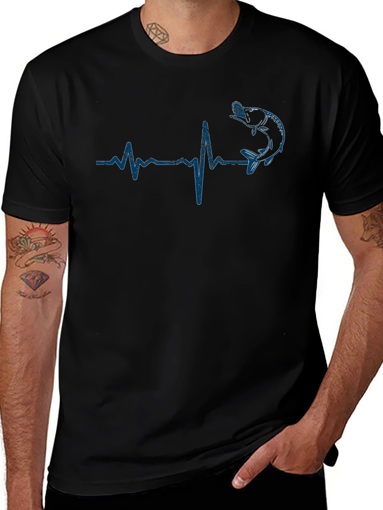 Fishing Heartbeat T-Shirt
