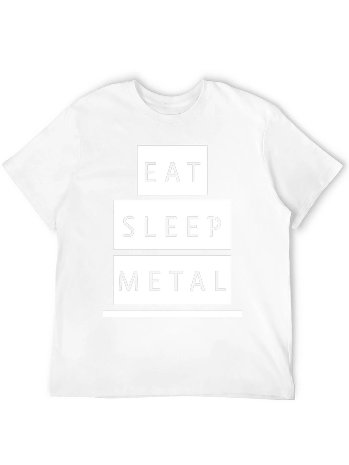 Eat Sleep Metal Graphic Tee - Black Cotton T-Shirt