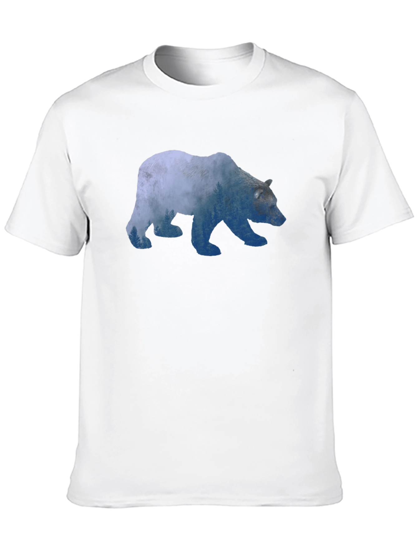 Bear Silhouette Graphic Print T-Shirt
