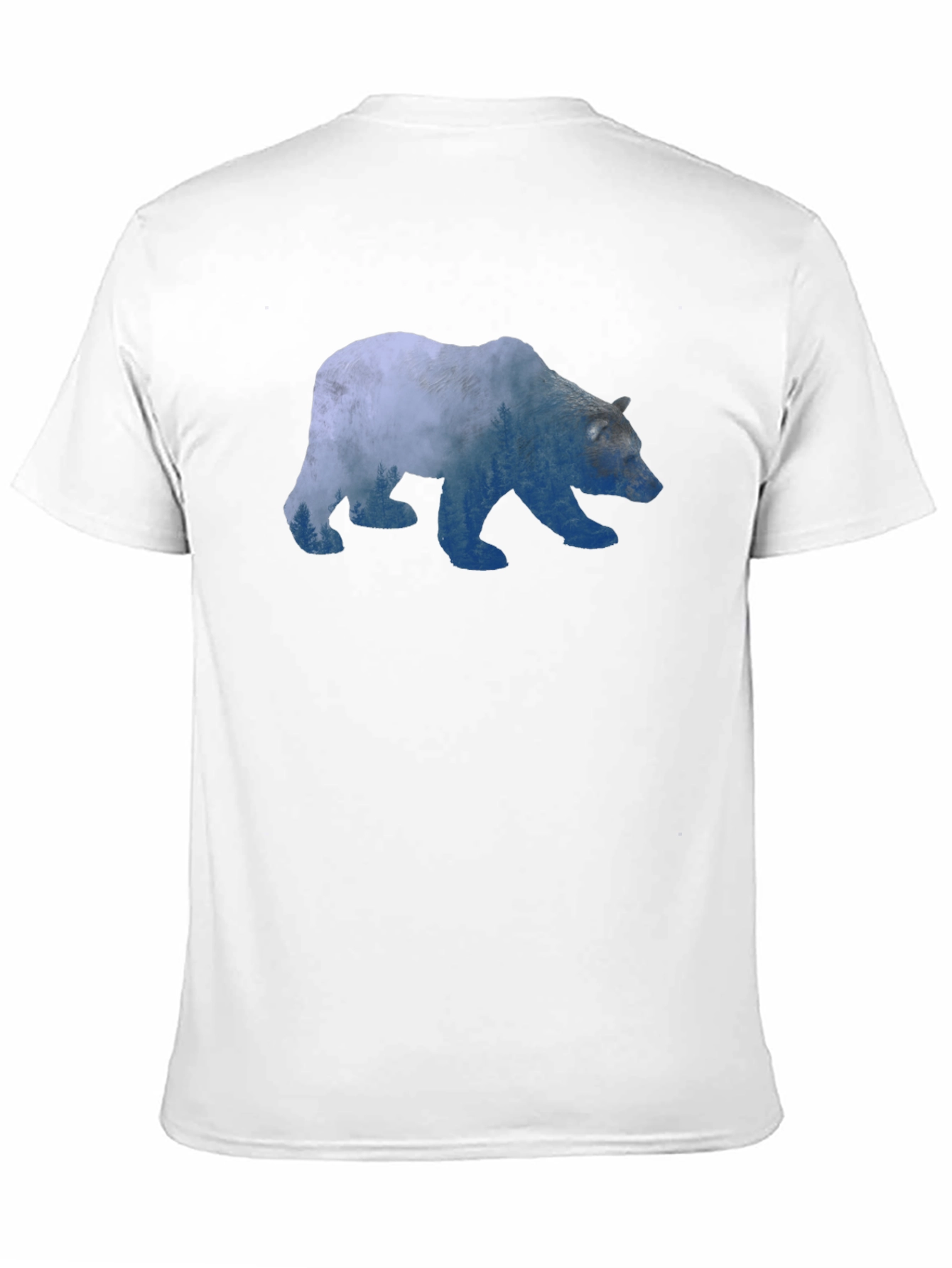 Bear Silhouette Graphic Print T-Shirt