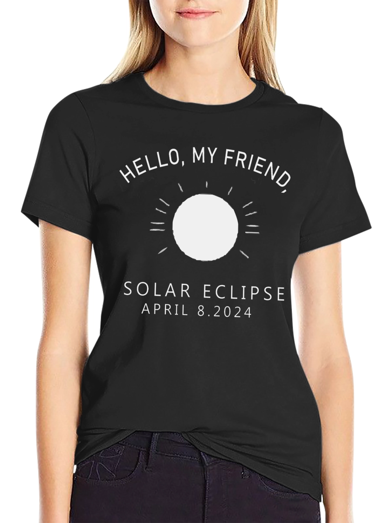 Solar Eclipse April 8 2024 Black T-Shirt