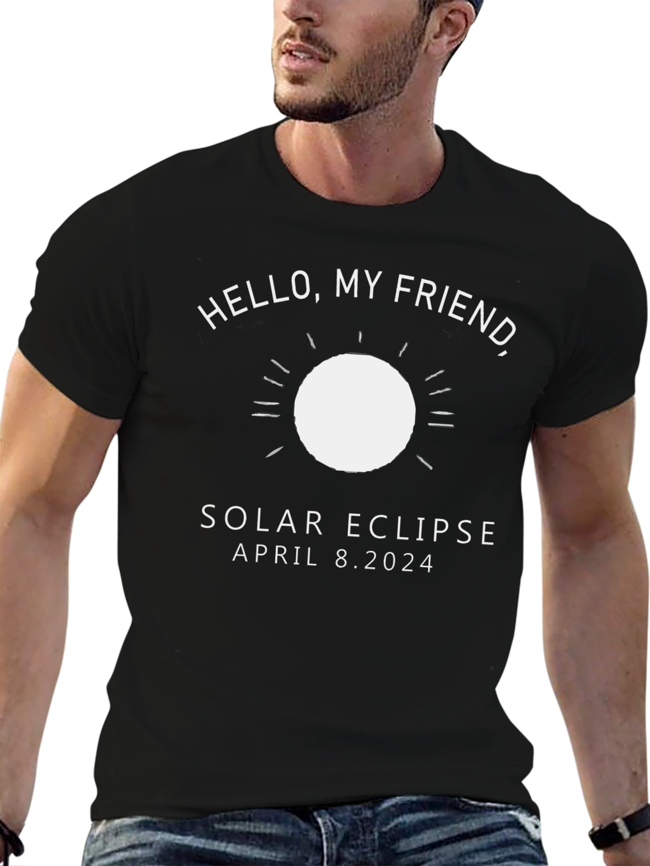 Solar Eclipse April 8 2024 Black T-Shirt