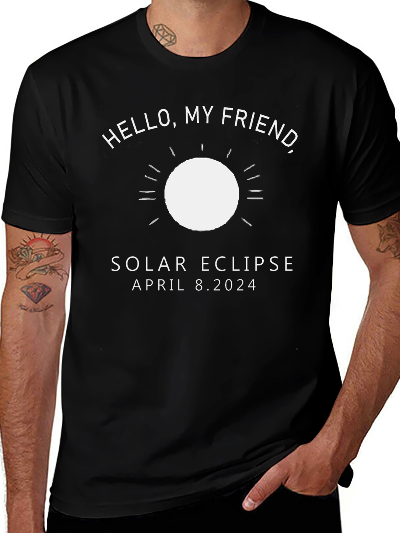 Solar Eclipse April 8 2024 Black T-Shirt
