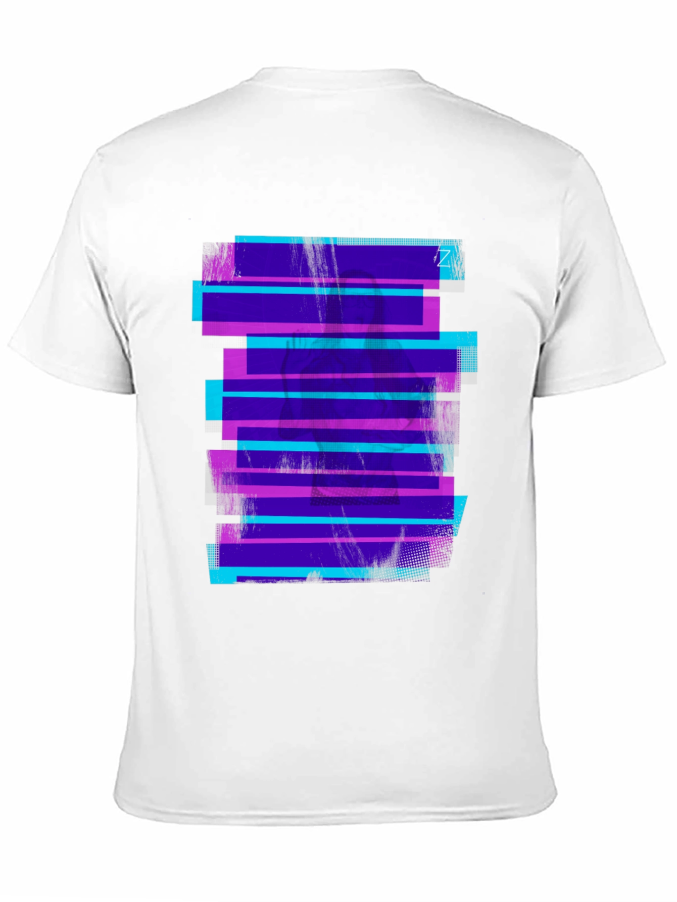 Retro Glitch Tee - Black Graphic Print T-Shirt