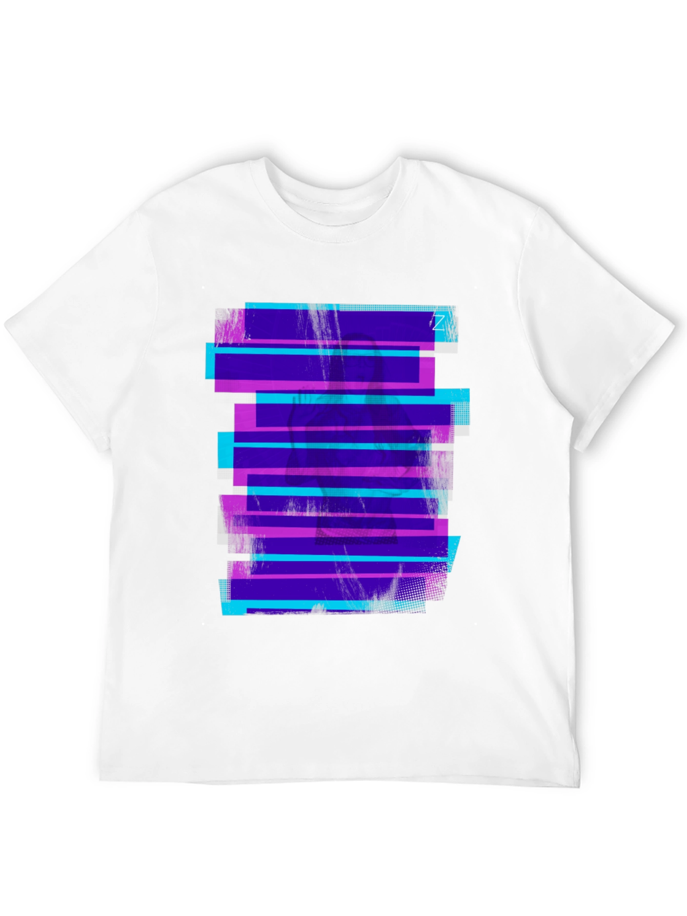 Retro Glitch Tee - Black Graphic Print T-Shirt