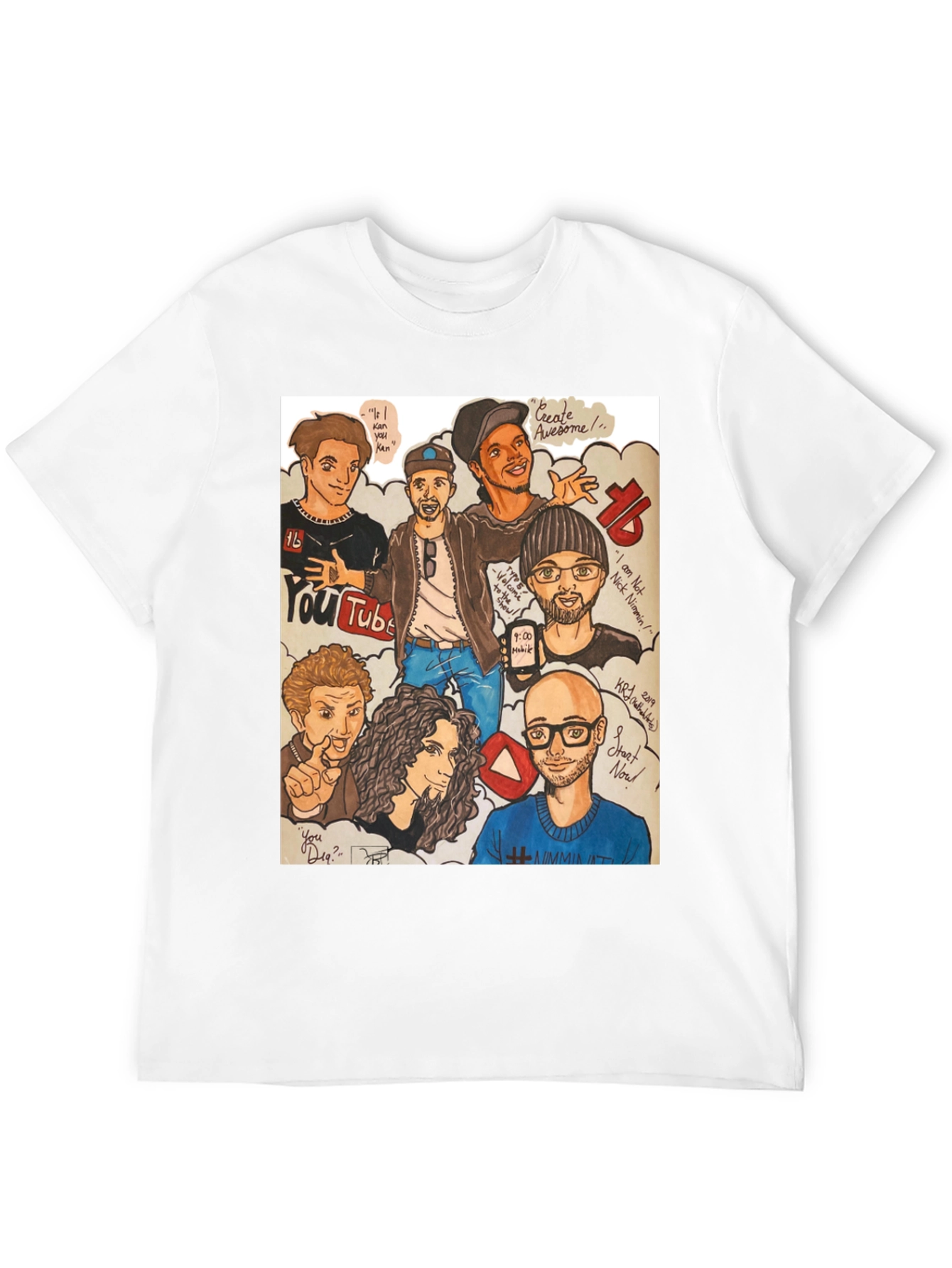 YouTube Crew T-Shirt - Black Graphic Tee