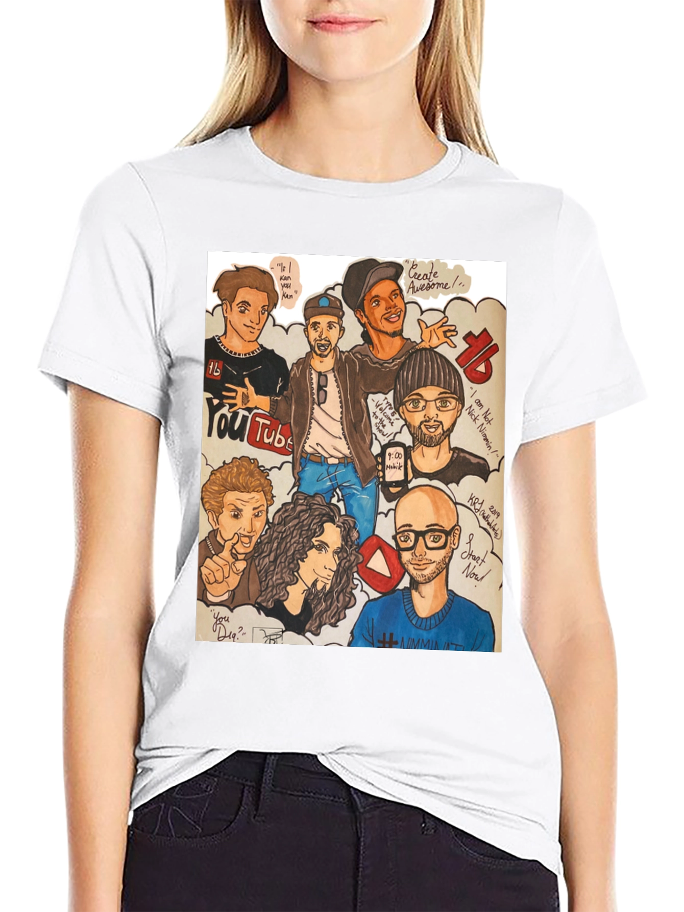 YouTube Crew T-Shirt - Black Graphic Tee
