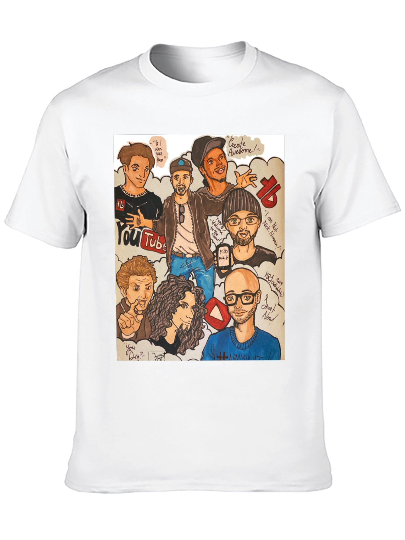 YouTube Crew T-Shirt - Black Graphic Tee
