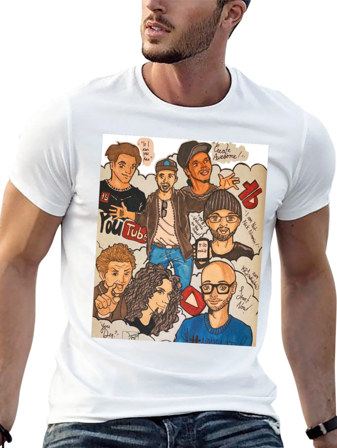 YouTube Crew T-Shirt - Black Graphic Tee