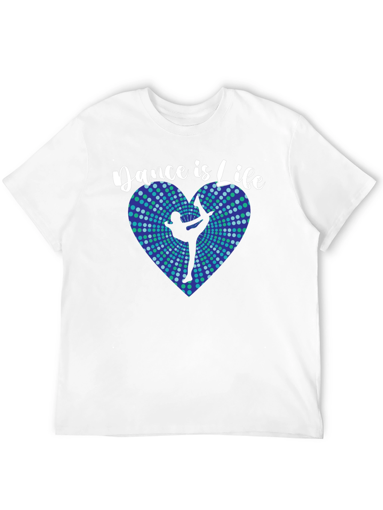 Dance Is Life Black T-Shirt - Heart Design