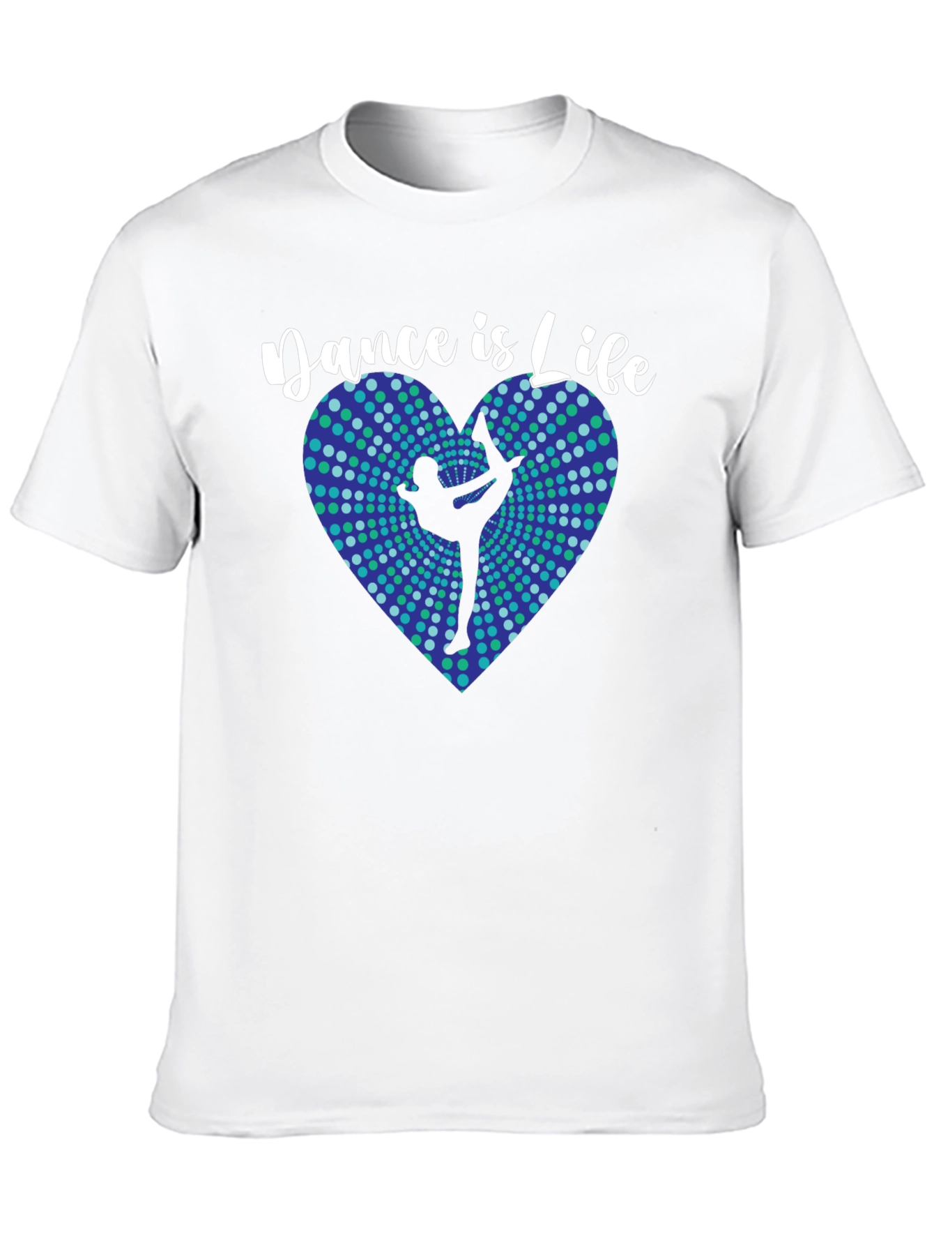 Dance Is Life Black T-Shirt - Heart Design