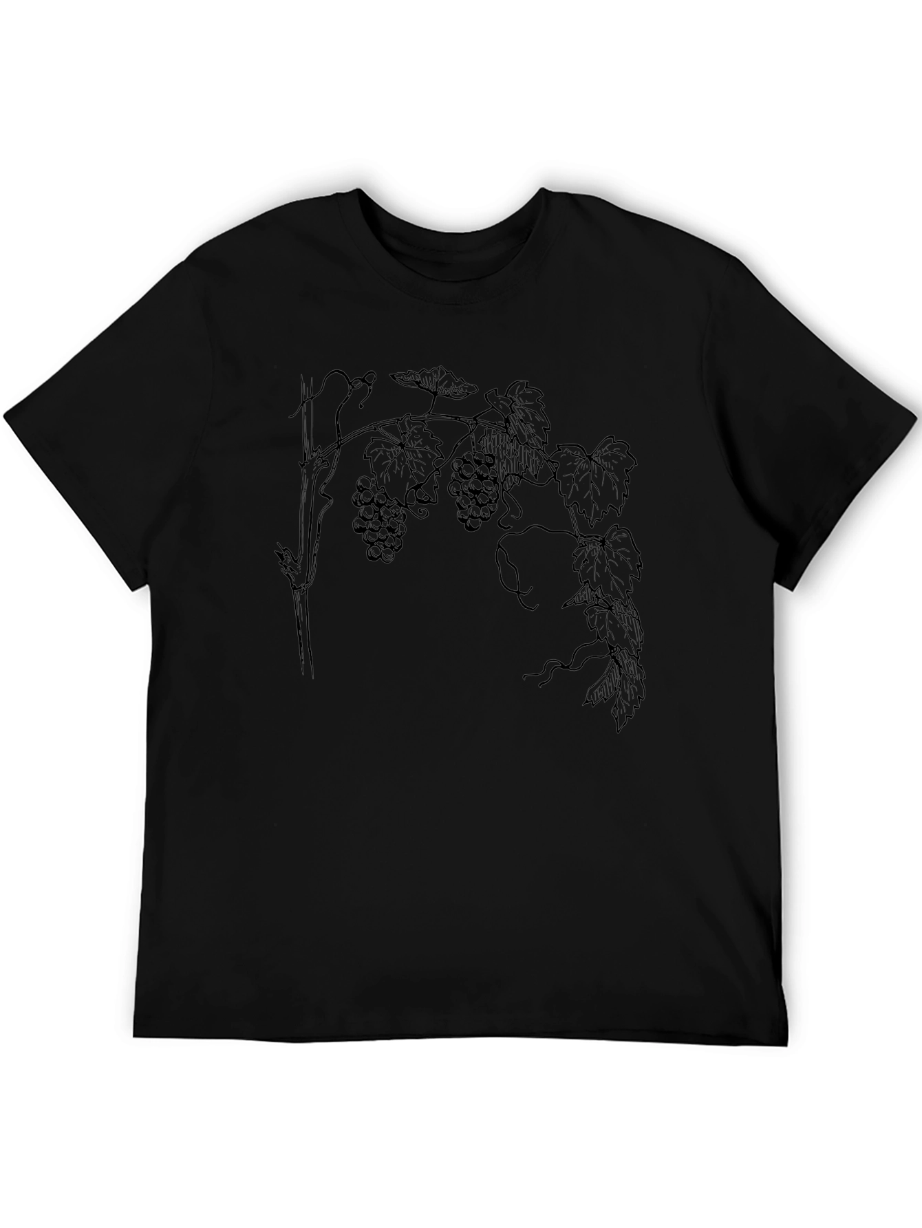 Grapes Print Tee - Classic Black T-Shirt