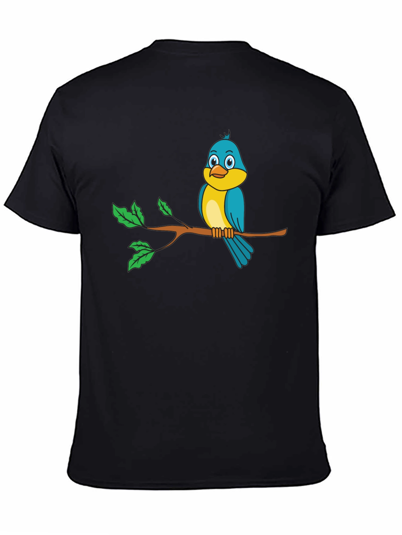 Bird on a Branch Black Graphic Tee