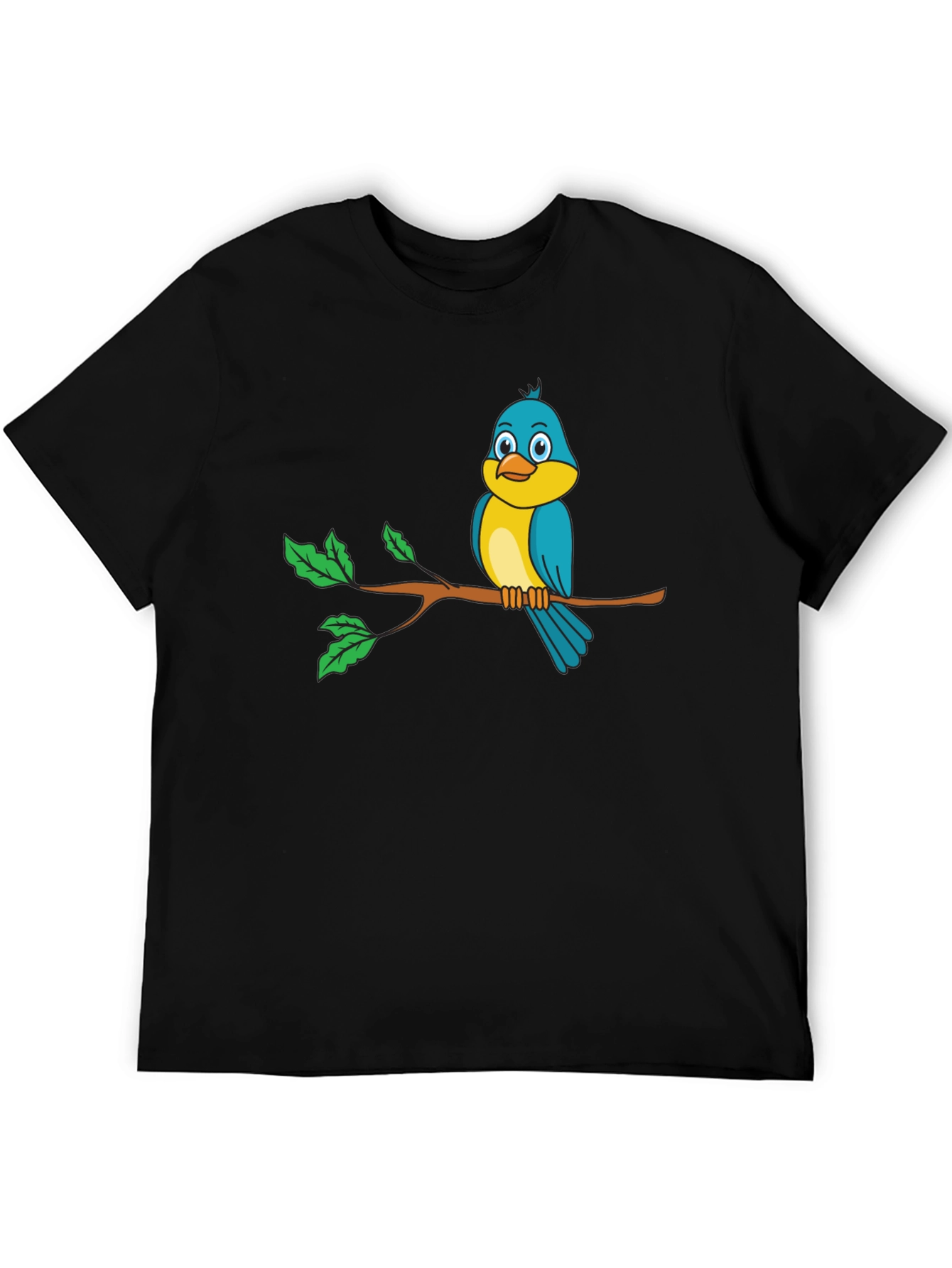 Bird on a Branch Black Graphic Tee