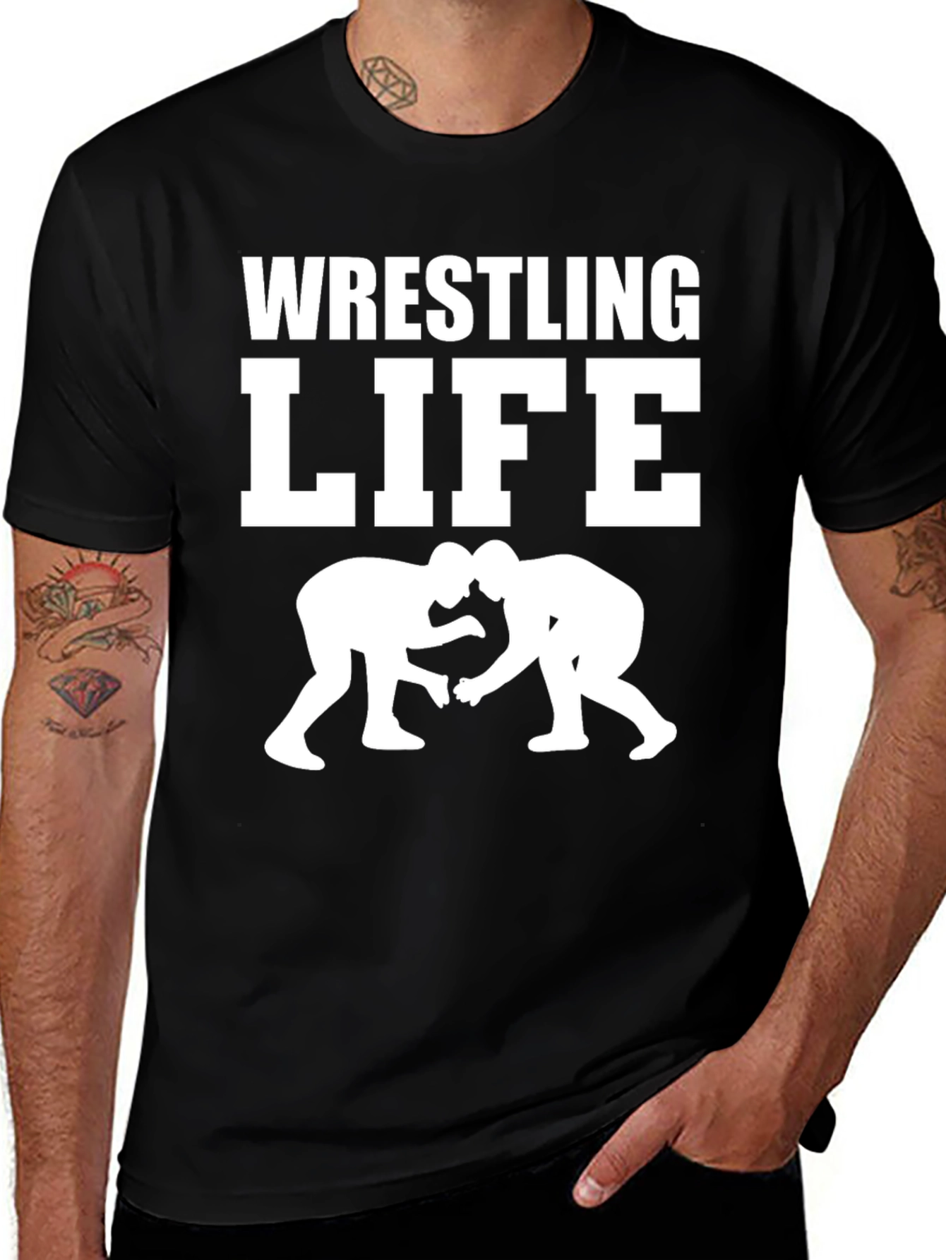 Wrestling Life Black T-Shirt