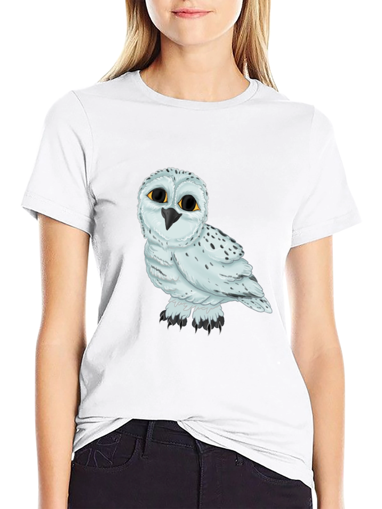Owl Graphic Black T-Shirt Unisex