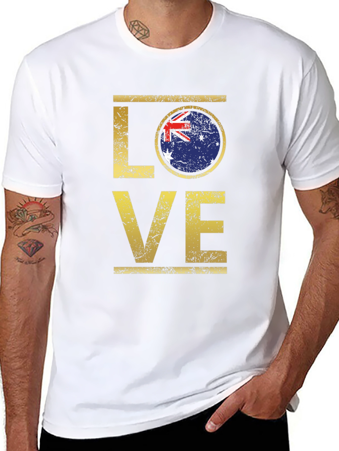 LOVE Australia Flag Graphic T-Shirt