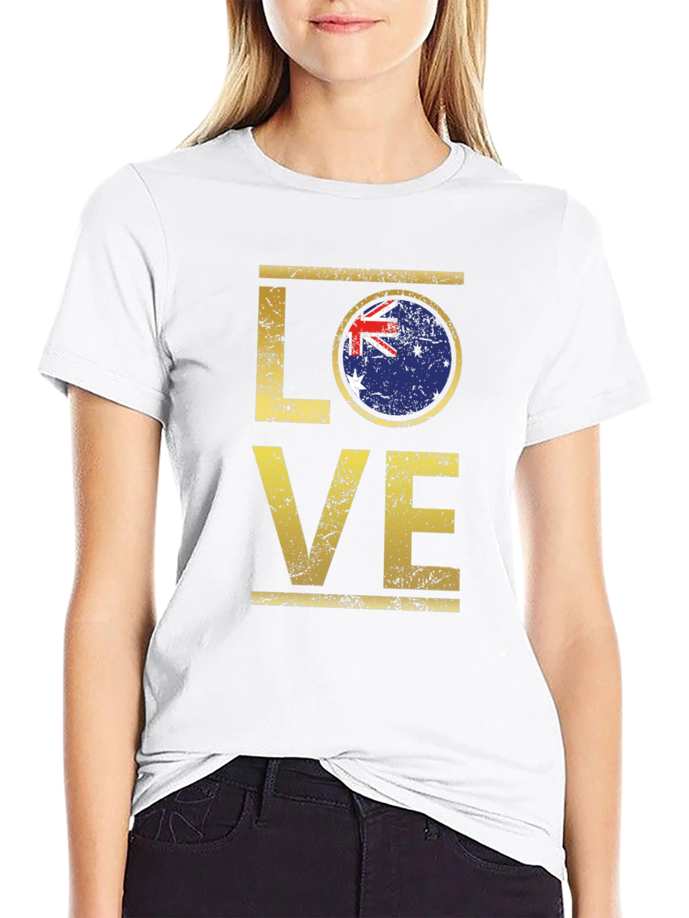 LOVE Australia Flag Graphic T-Shirt