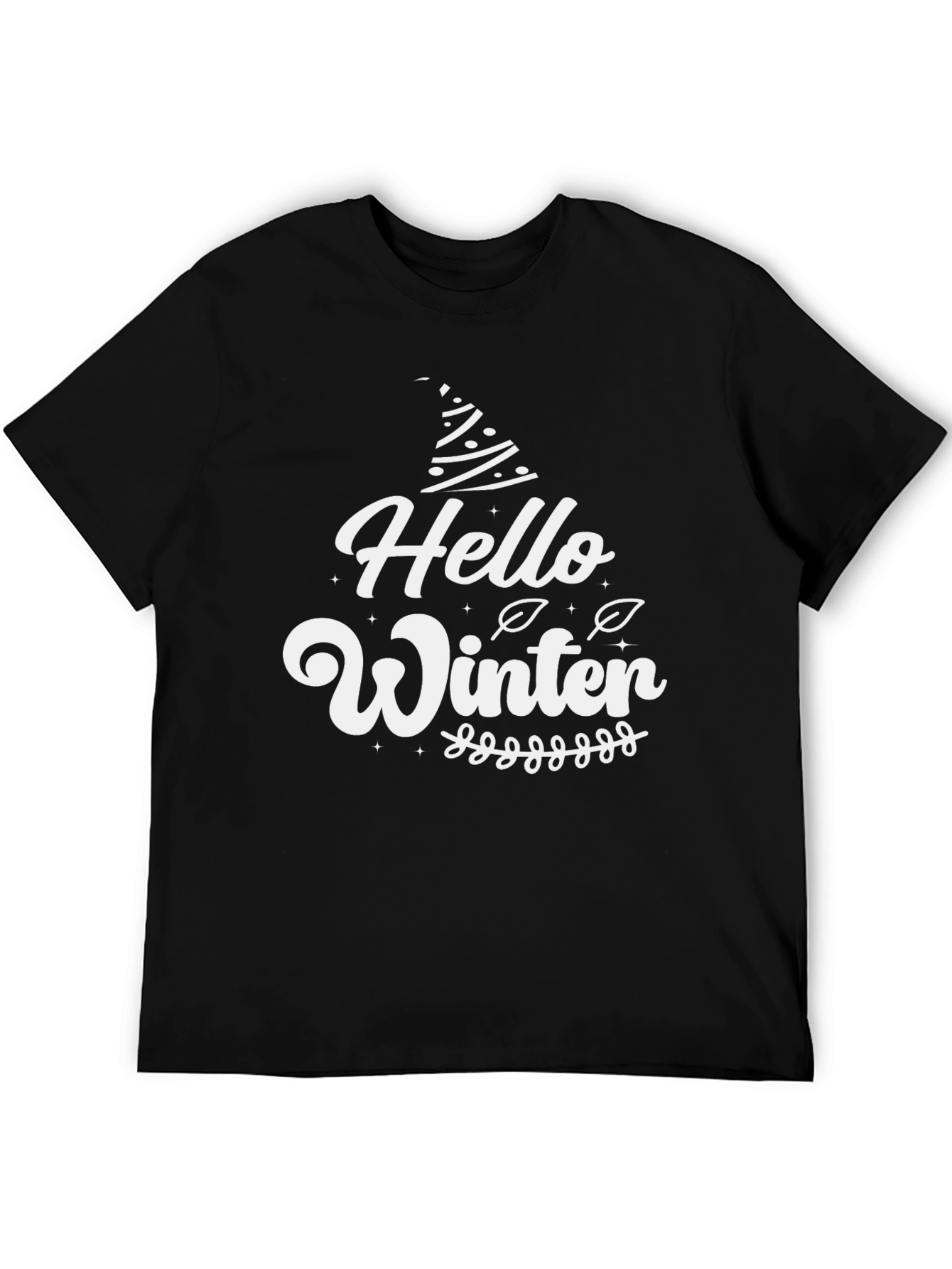 Hello Winter Graphic Tee - Holiday Season Shirt