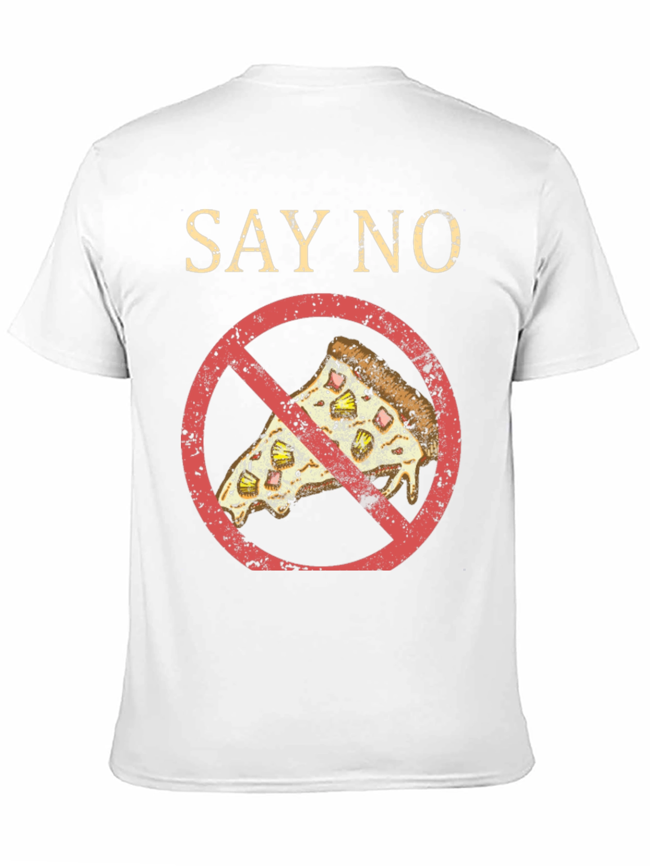 Say No To Pizza T-Shirt - Black Graphic Tee